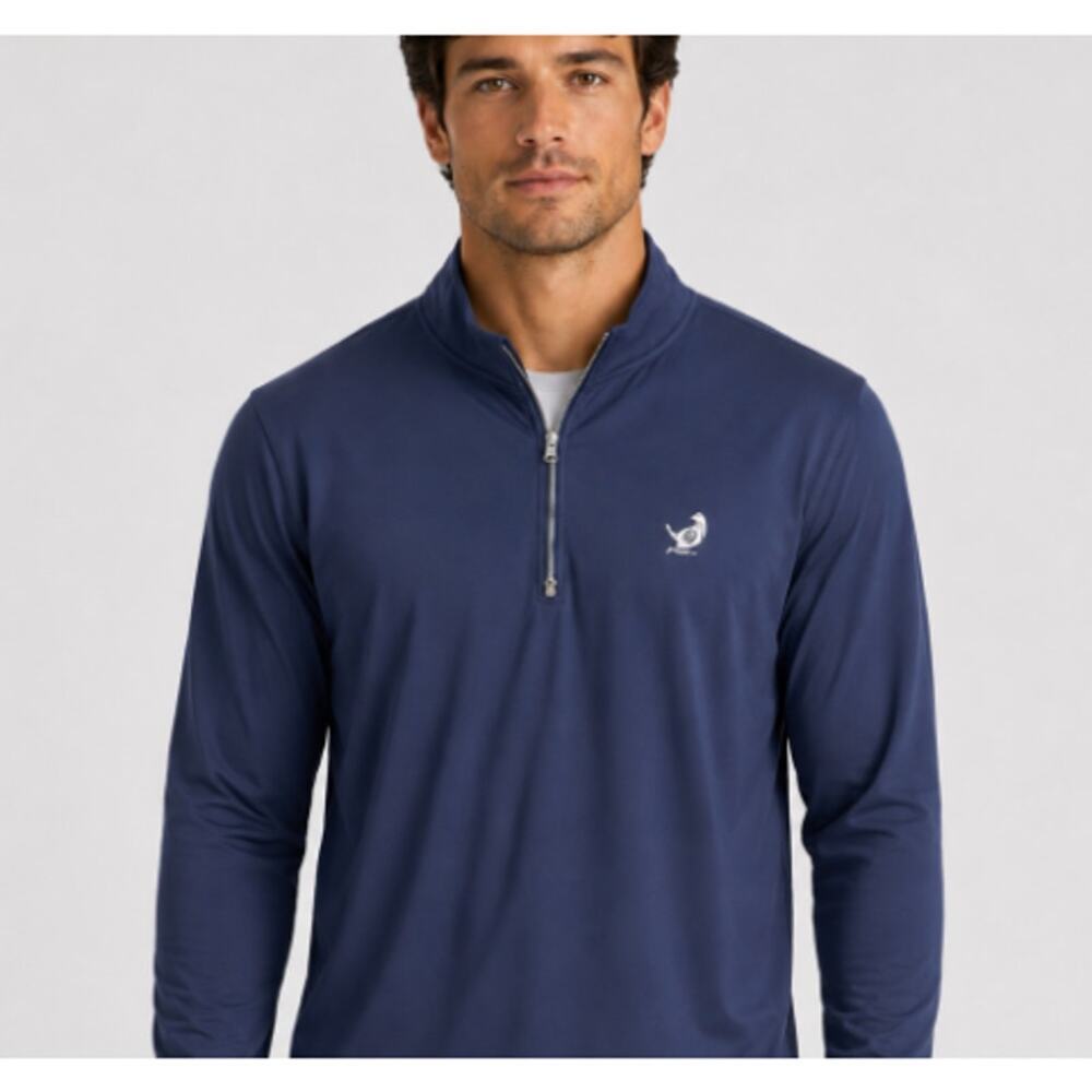 Johnnie-O Men's Navy Performance Golf Club Quarter-Zip Pullover Size XXL